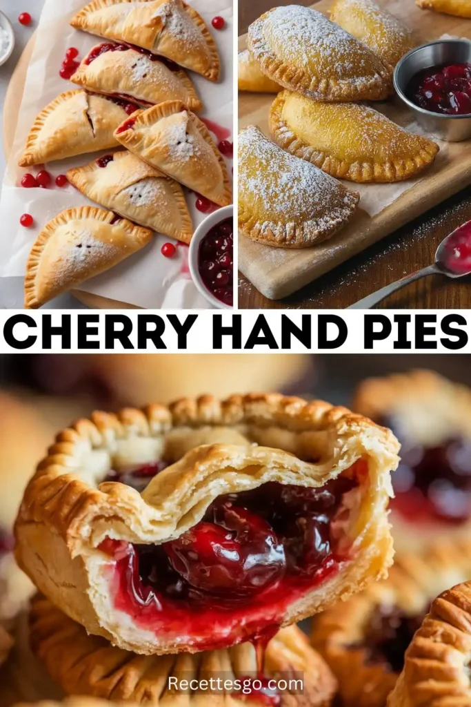 Delicious Cherry Hand Pies Cooling on a Wire Rack