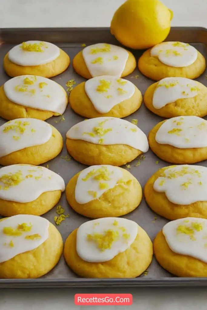 Ingredients for Lemon Sugar Cookies: Lemon, Flour, Sugar, and Butter