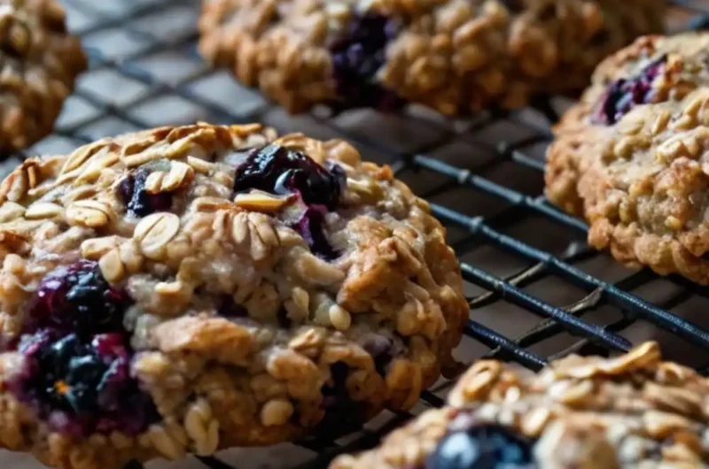 Banana Blueberry Oatmeal Breakfast Cookies Recipe