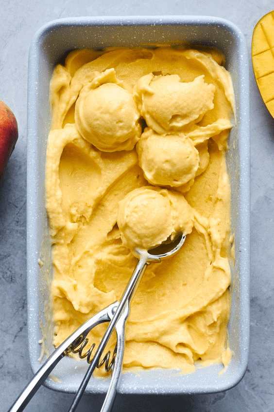 5-Ingredient Coconut Mango Ice-Cream