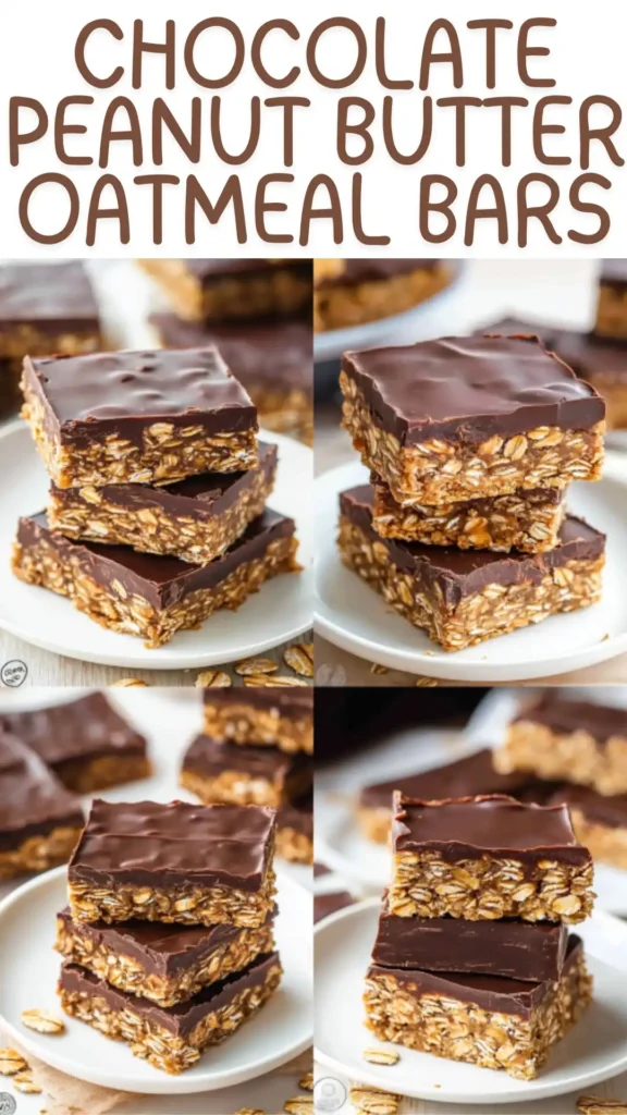 Chocolate Peanut Butter Oatmeal Bars