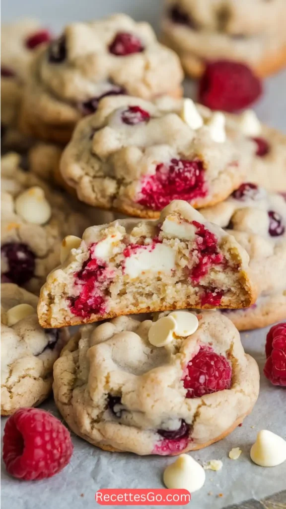 White Chocolate Raspberry Cookies – Irresistibly Sweet and Tart Cookies Recipe for Baking