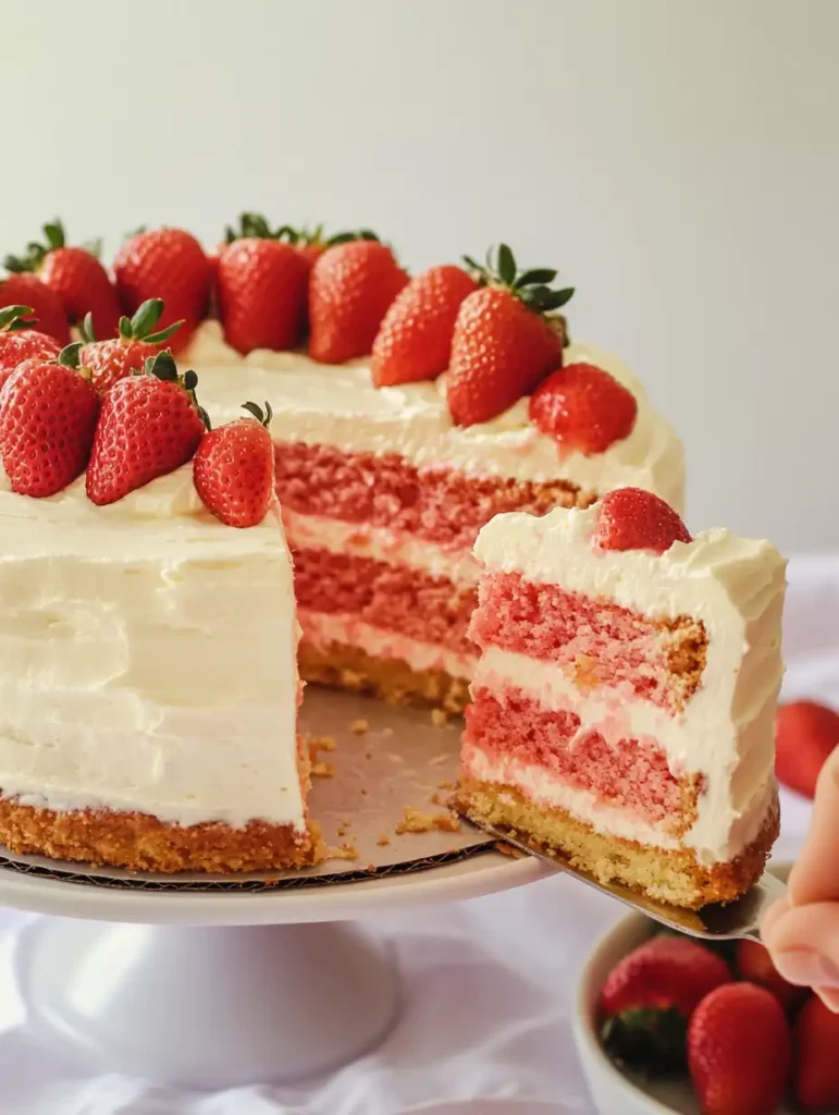 Strawberry Cheesecake Cake Recipe