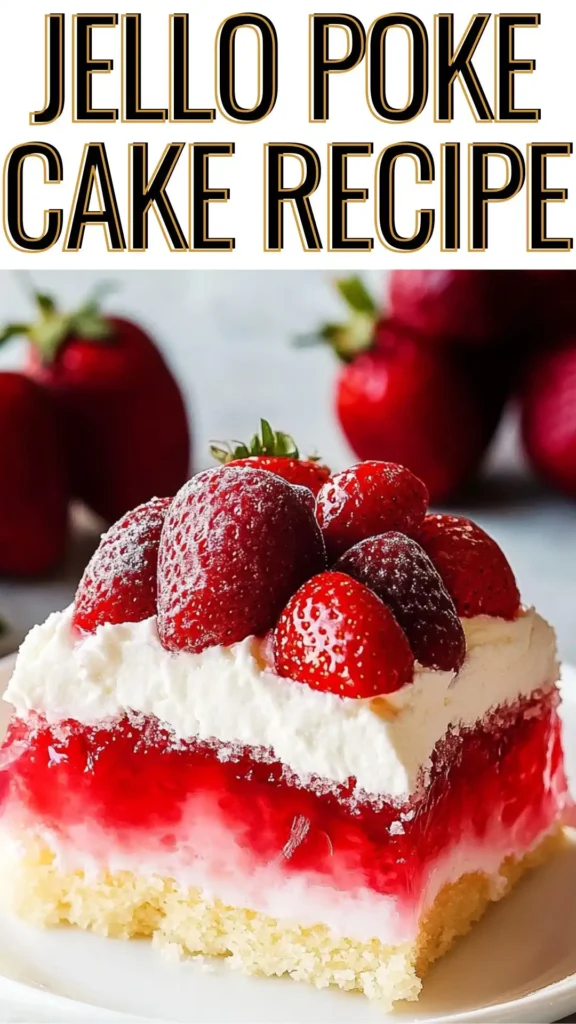 Jello Poke Cake Recipe: A Fun, Flavorful, and Easy Delicious Cake
