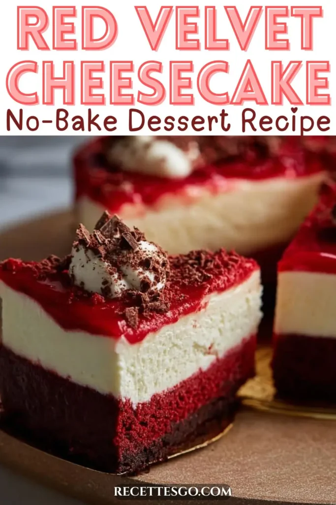 No-Bake Red Velvet Cheesecake Recipe | Easy Dessert Ideas