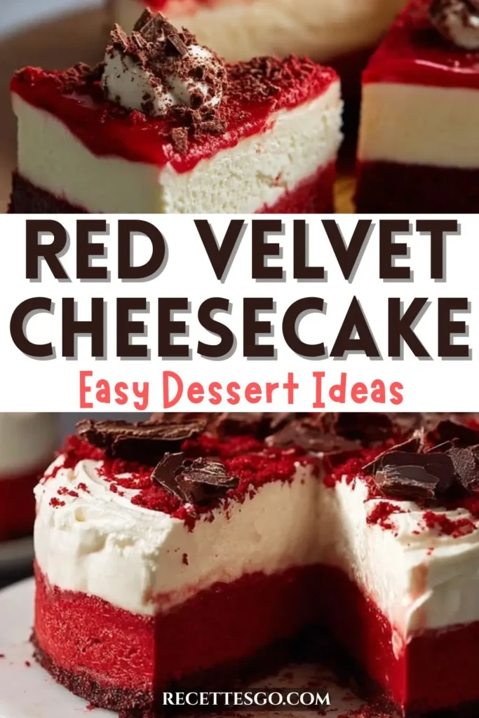 Easy Red Velvet Cheesecake with Oreo Crust | No-Bake Dessert Recipe