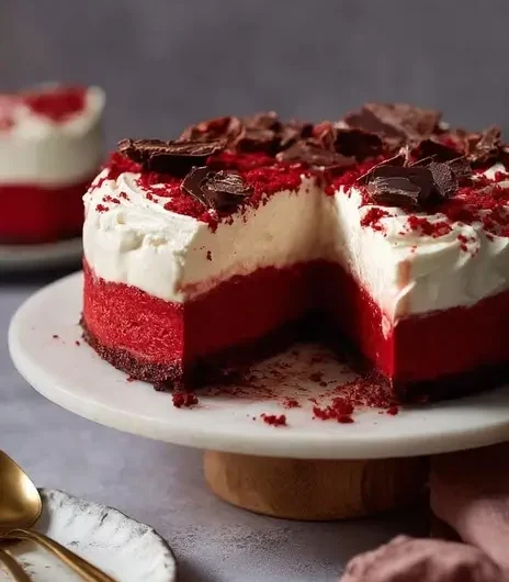 No-Bake Red Velvet Cheesecake Recipe | Easy Dessert Ideas