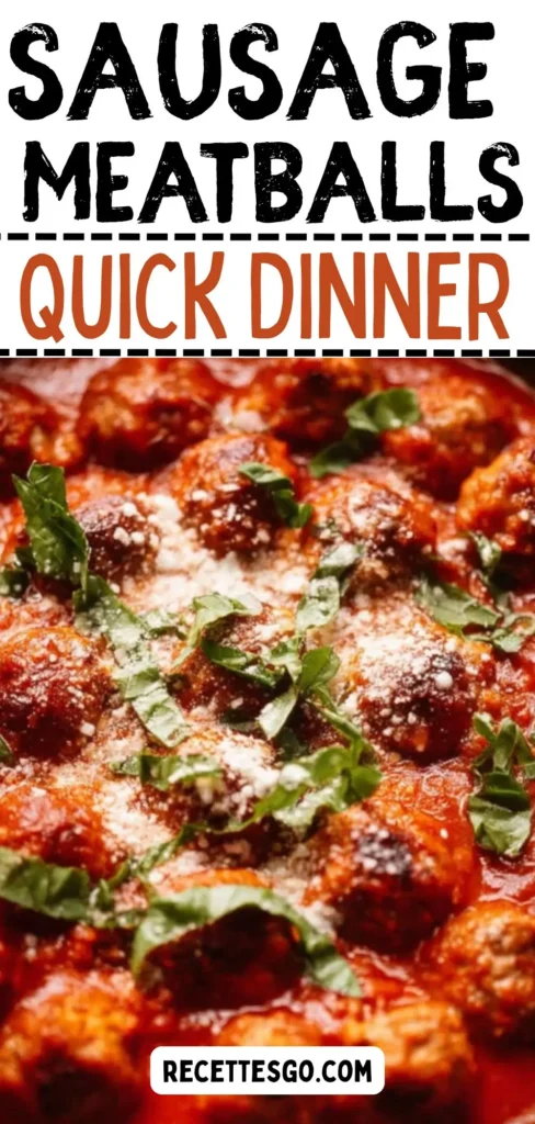 Easy Sausage Meatballs in Tomato Sauce – Fast Dinner Recipe