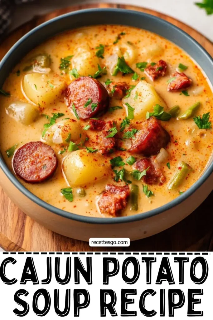 Creamy Cajun Potato Soup with Andouille Sausage