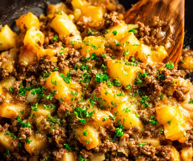 Easy One-Pan Ground Beef and Potatoes Skillet