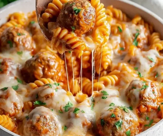 Dump and Bake Meatball Casserole