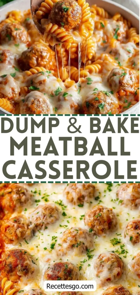 5-Minute Prep Dump and Bake Meatball Casserole | School Night Dinner