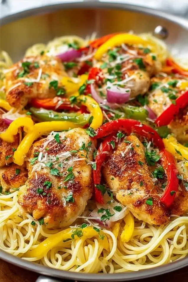 Want Olive Garden’s Chicken Scampi at home? This recipe delivers rich garlic butter flavor, tender chicken, and pasta perfection. Great for weeknight meals or special occasions. #ItalianFood #ChickenRecipes #CopycatRecipe