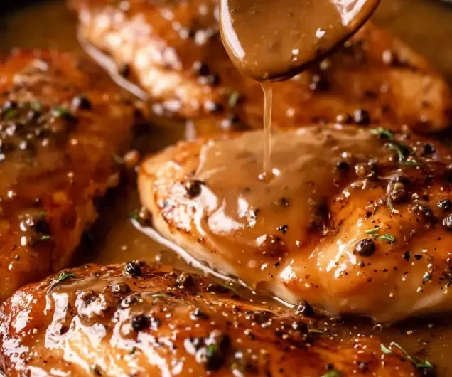 Chicken au Poivre (Creamy Peppercorn Sauce) – Easy French Chicken Recipe