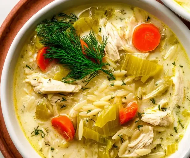 Lemon Chicken Orzo Soup