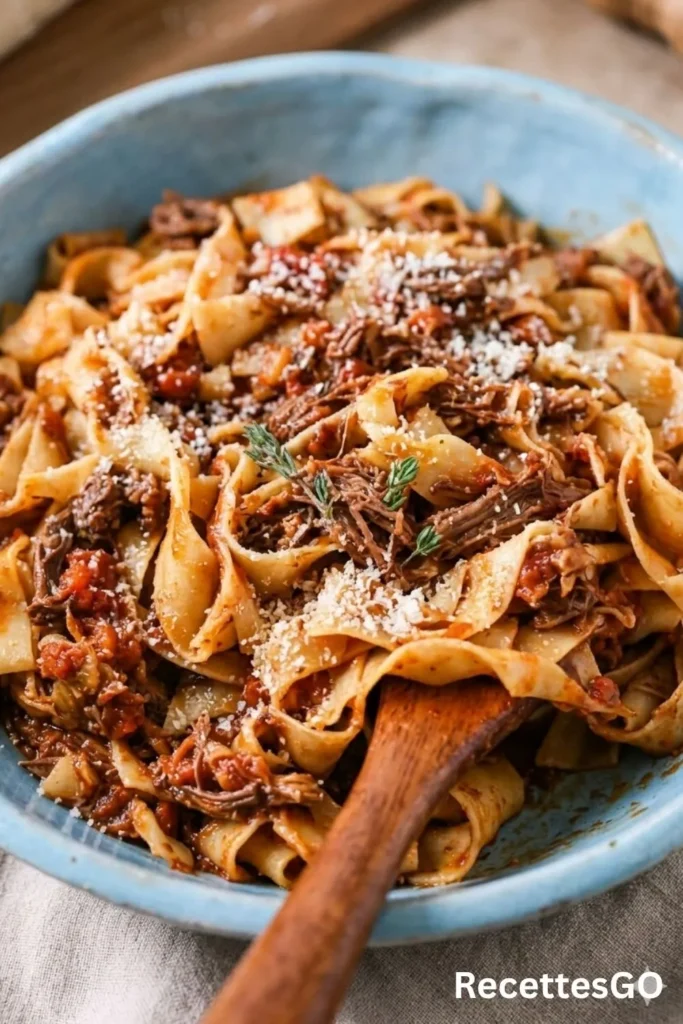 Elevate dinner with this luxurious short rib ragu with pappardelle. Slow-braised beef short rib ragu is melt-in-your-mouth delicious. Learn how to make the perfect braised short rib ragu for special occasions or cozy nights at home.