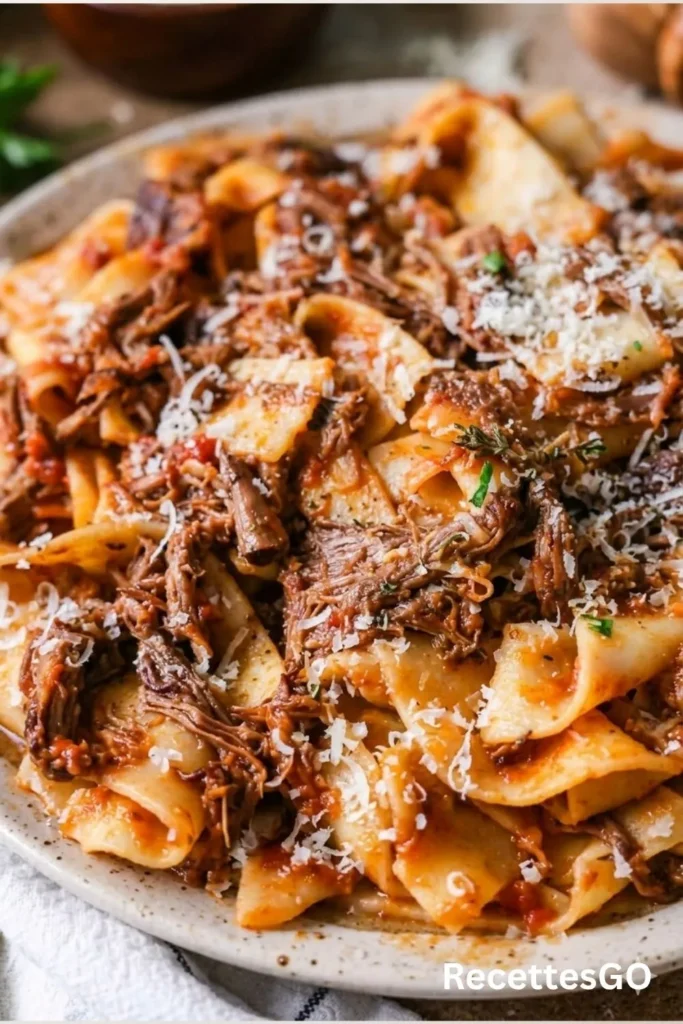 Make weeknight dinners special with this tender short rib ragu recipe. A delicious beef short rib ragu that’s rich, savory, and ready to serve over pasta like short rib ragu with pappardelle. Perfect for any season and easy to make ahead!