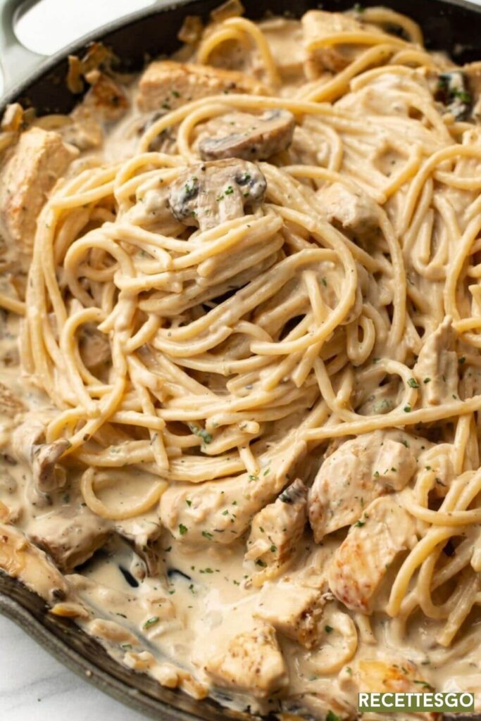 Make this Creamy Chicken and Mushroom Pasta with tender chicken, garlic mushrooms, and a silky homemade cream sauce.